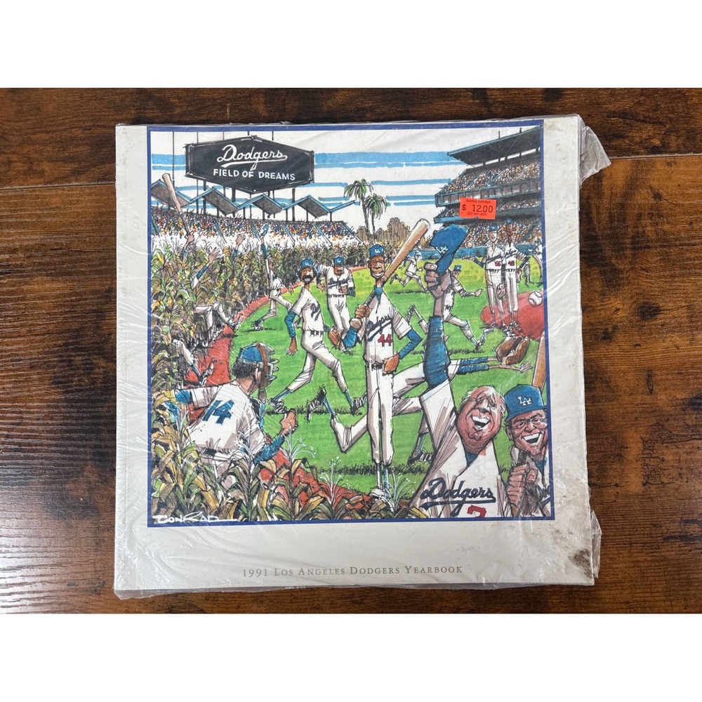 Vintage 1991 Los Angeles Dodgers Yearbook Field of Dreams Art Shrink Wrapped